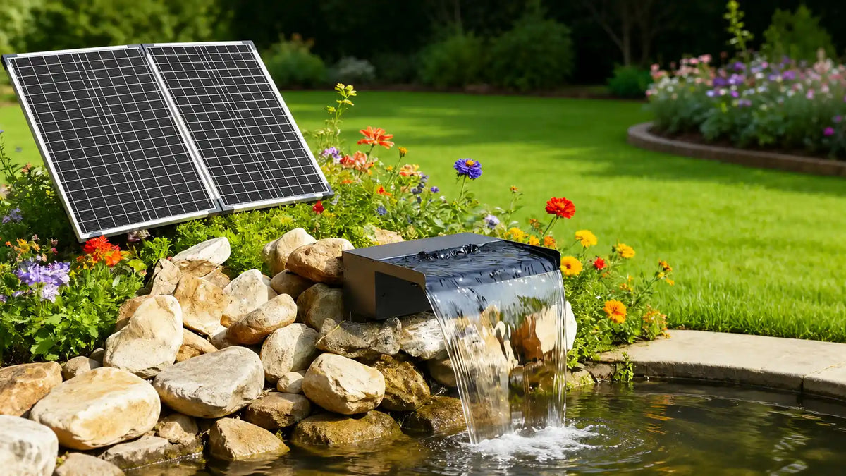 Filtre, circulation et fontaine dans un kit solaire