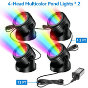 6′ x 6′ Pond Advanced Kit | 5-in-1 Filter, Waterfall, Lights, Pond Liner & Underlayment