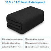 6′ x 6′ Pond Advanced Kit | 5-in-1 Filter, Waterfall, Lights, Pond Liner & Underlayment