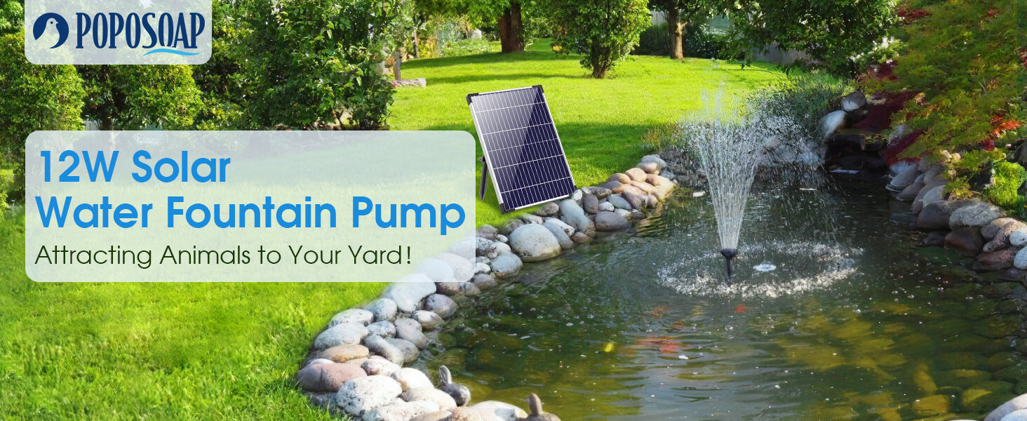 12W Solar Water Fountain Pump – Attract Wildlife to Your Garden