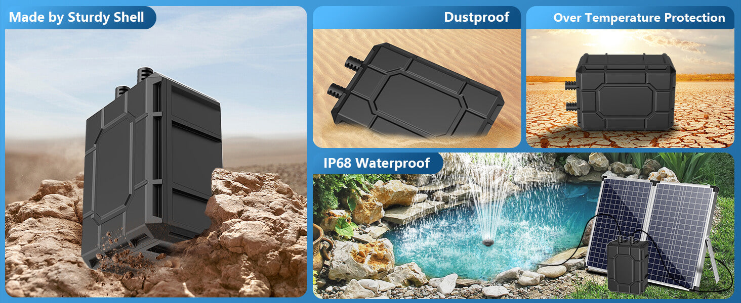 5200mAh Battery Backup for 55W/70W/75W Solar Fountain Pump