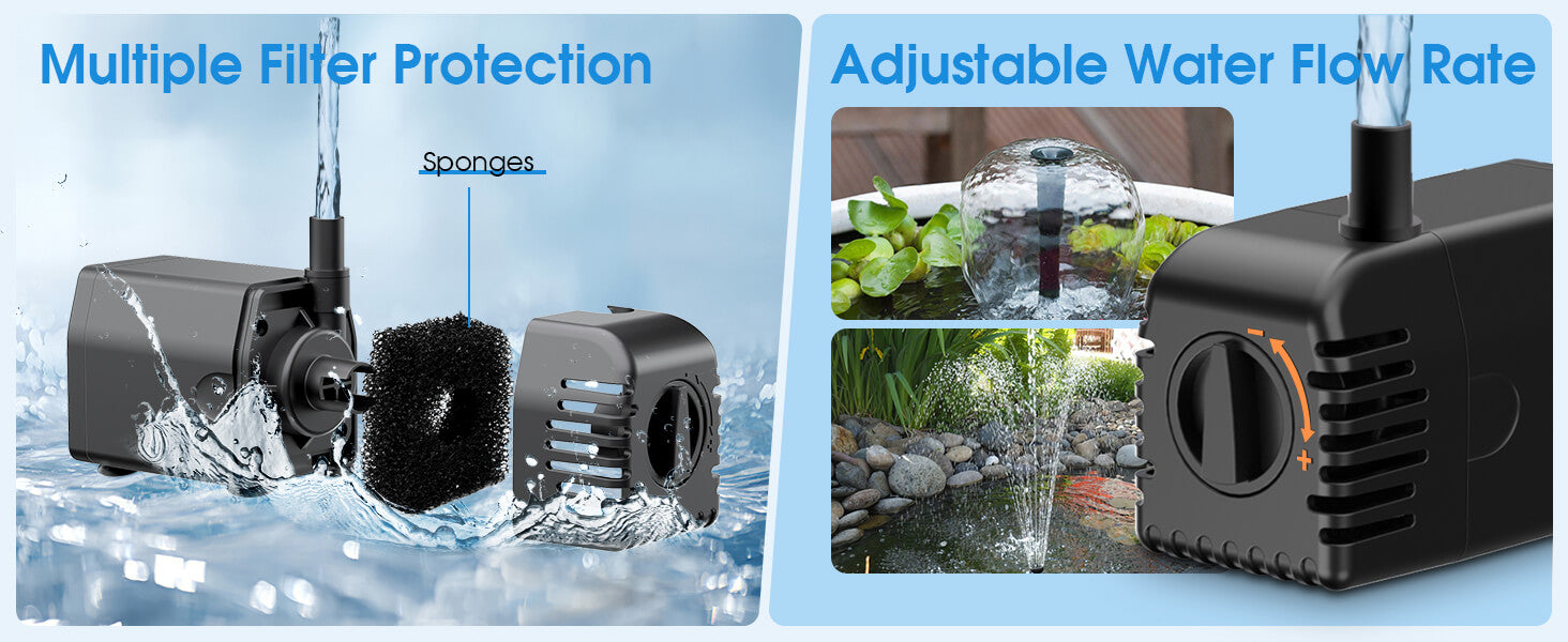 Dual Protection System – Advanced Filtration & Adjustable Flow Control