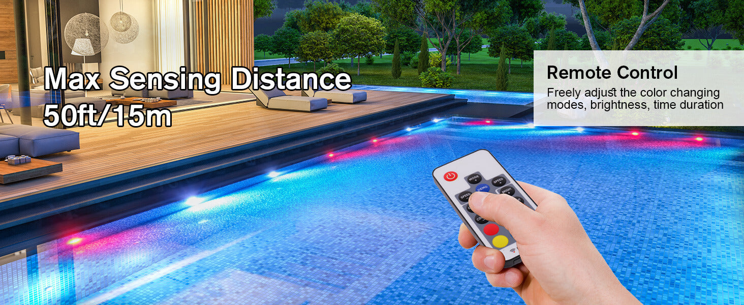 Remote Control Up to 50ft – Adjust Colors, Brightness & Modes Easily