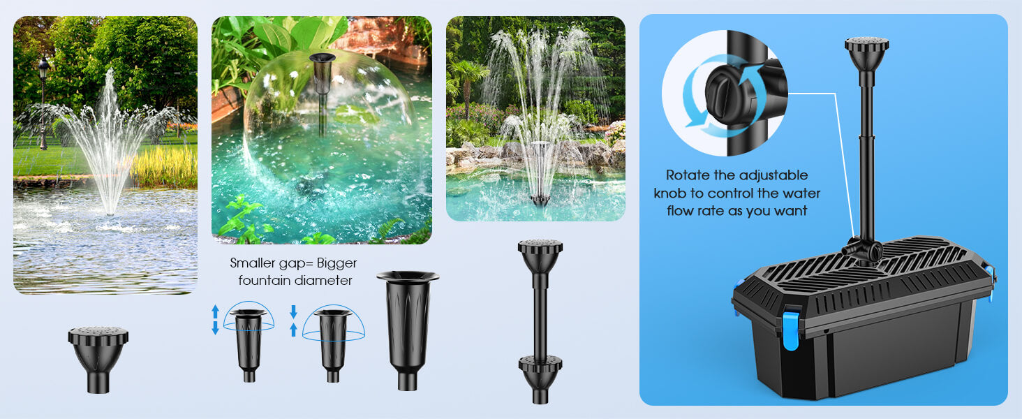 Multiple Nozzle Styles for Different Fountain Looks