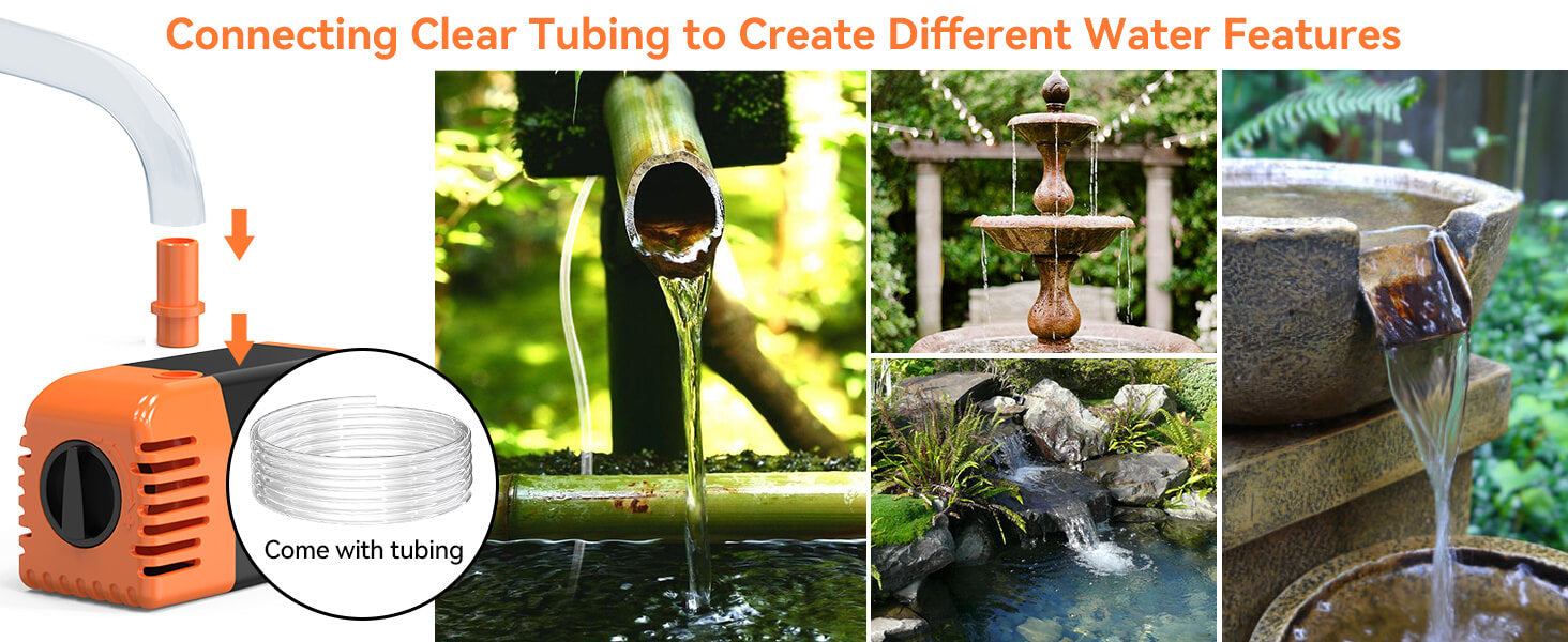 Connect Clear Tubing to Build Custom Water Features