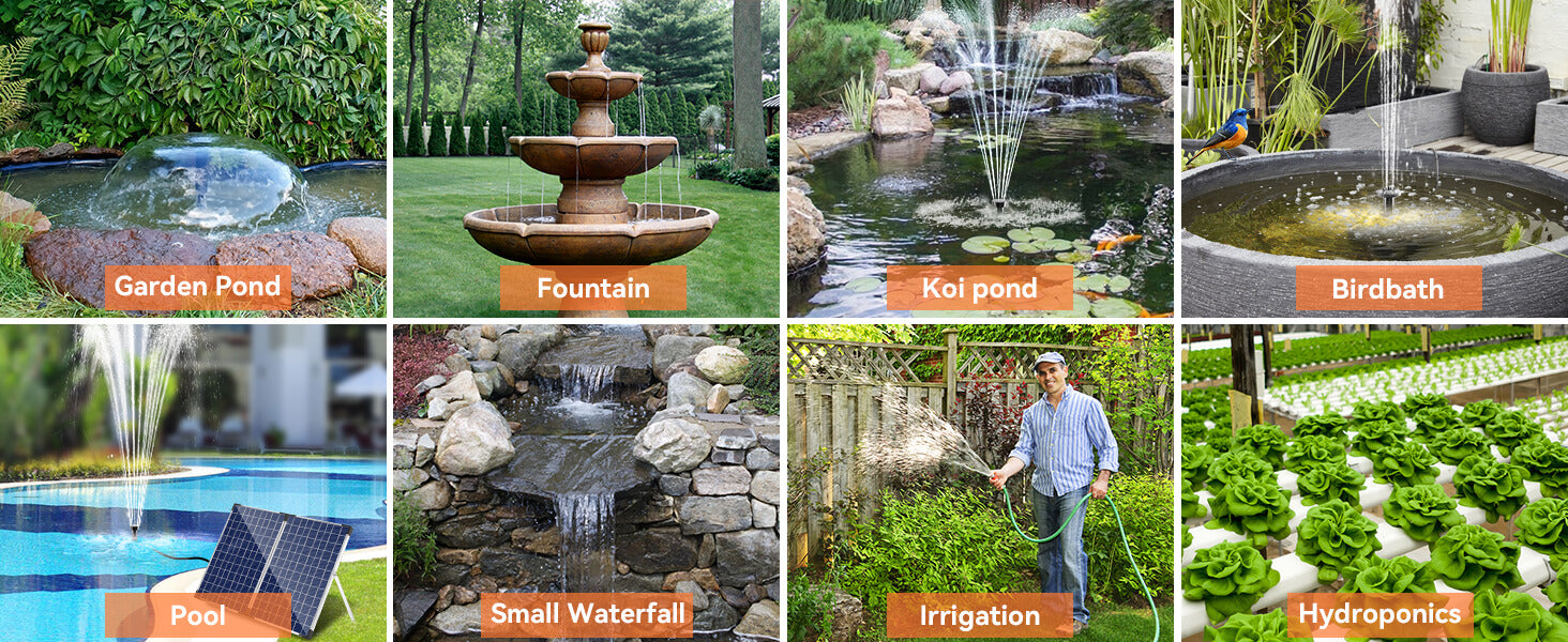 Multi-Scene Solar Pump – Perfect for Ponds, Fountains & Bird Baths