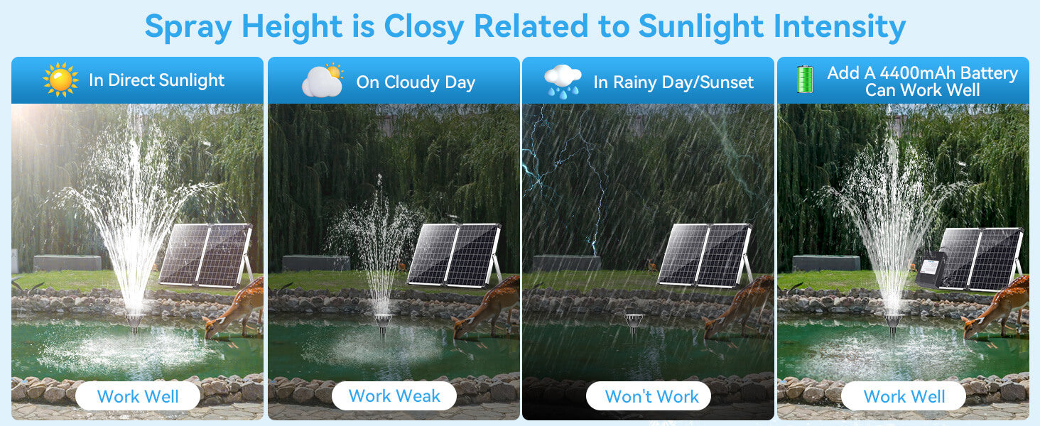 Spray Height is Closy Related to Sunlight Intensity