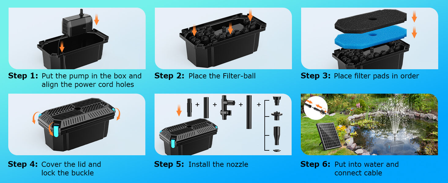 Easy Access & Maintenance Solar Pond Filter