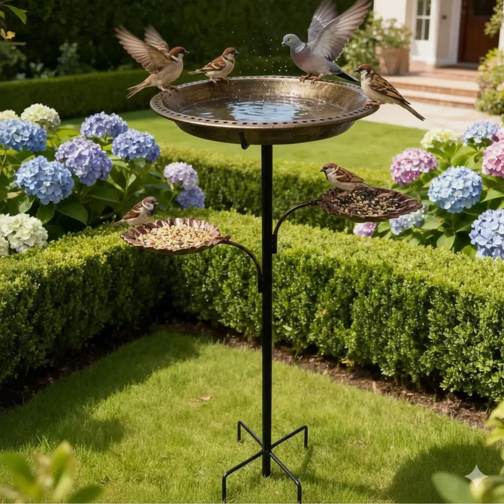 Metal Bird Bath Bowl