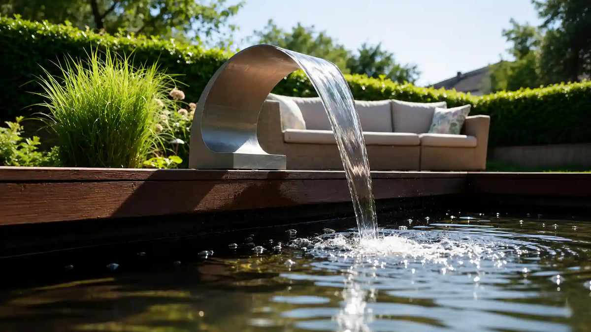 Patio waterfall pond pump