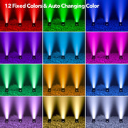 Underwater Solar Pond Lights 12 Fixed Colors & Auto Changing Color