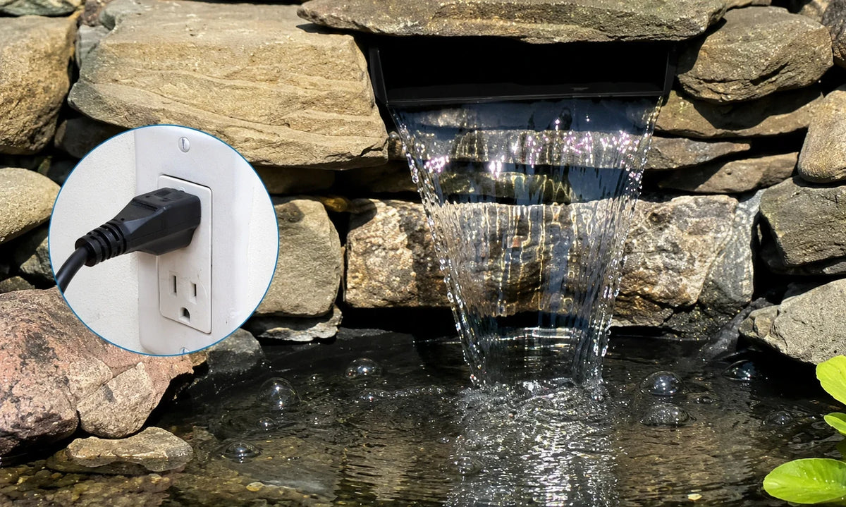 connect backyard waterfalls kits power