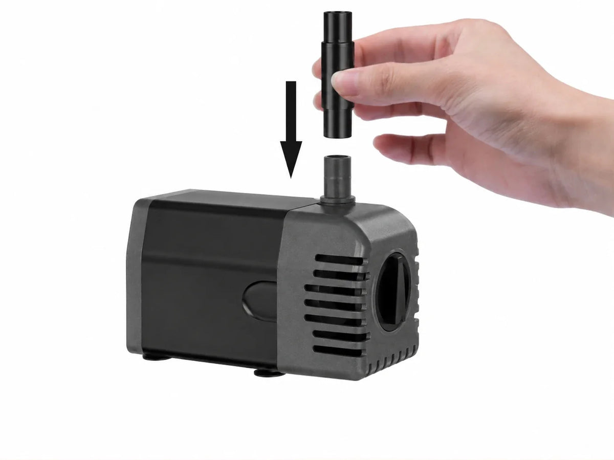 connect fountain solar water pump