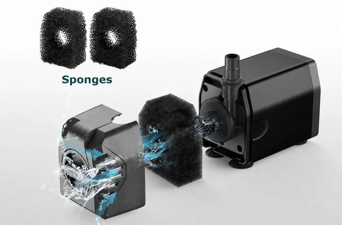 fountain pump adjustable flow filtration function