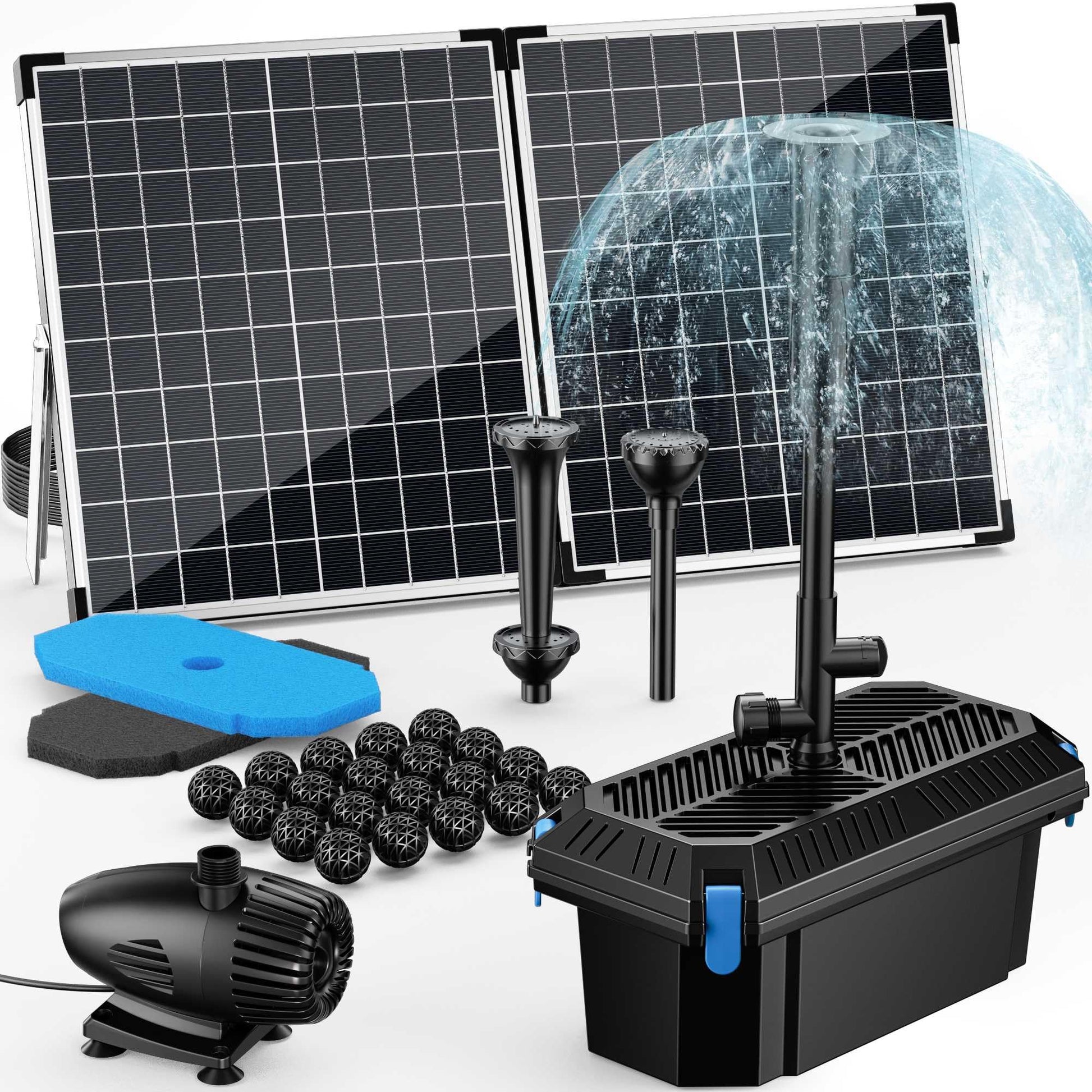 P3703 70W 680GPH Solar Pond Filter & Fountain Kit