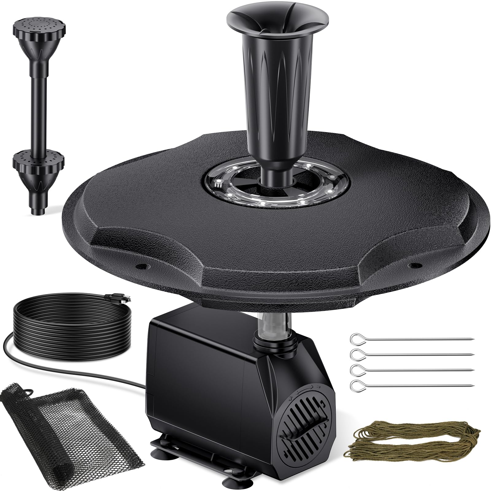 Fontaine flottante 45 W 660 GPH avec éclairage LED