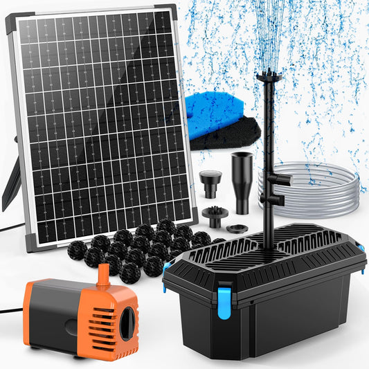Kit de filtre et fontaine solaire pour bassin P3303 30 W 320 GPH 