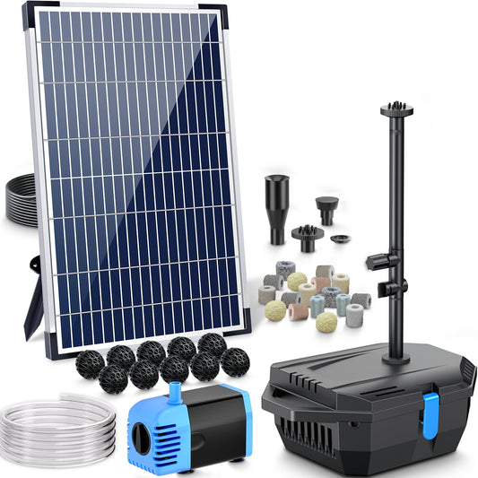 Kit de filtre et fontaine solaire pour bassin P3122 12 W 160 GPH 