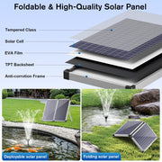 Pompe solaire pour fontaine à eau 55 W 580 GPH 