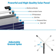 Pompe solaire pour fontaine à eau 12 W 160 GPH - Pompe noire 