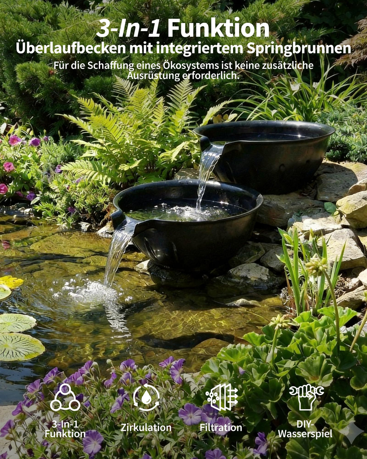 Set fontaine avec bac et margelle