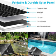 Pompe solaire pour fontaine à eau 50 W 360 GPH 