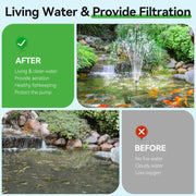 Kit de filtre et fontaine solaire pour bassin P3303 30 W 320 GPH 