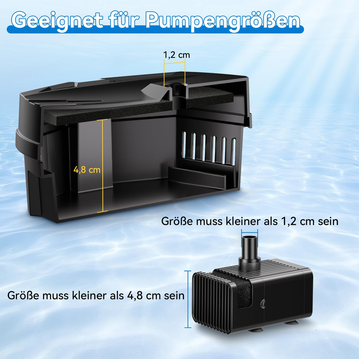 Boîtier de filtre de bassin pour petits bassins extérieurs, protection de pompe