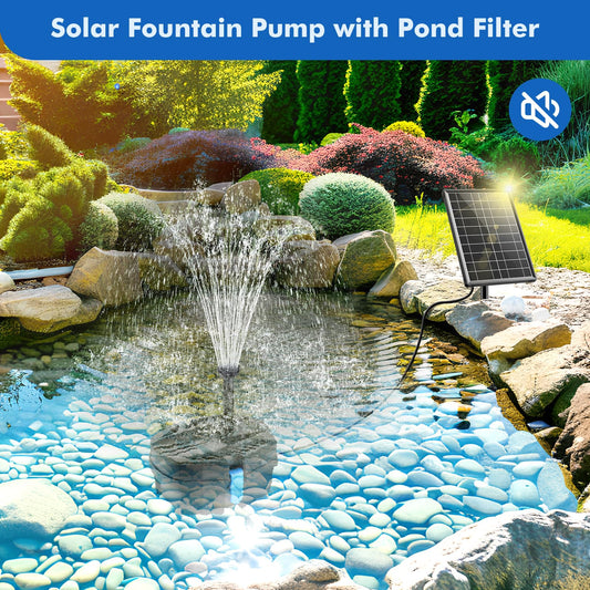 Kit de filtre et fontaine solaire pour bassin P3081 8 W 80 GPH 