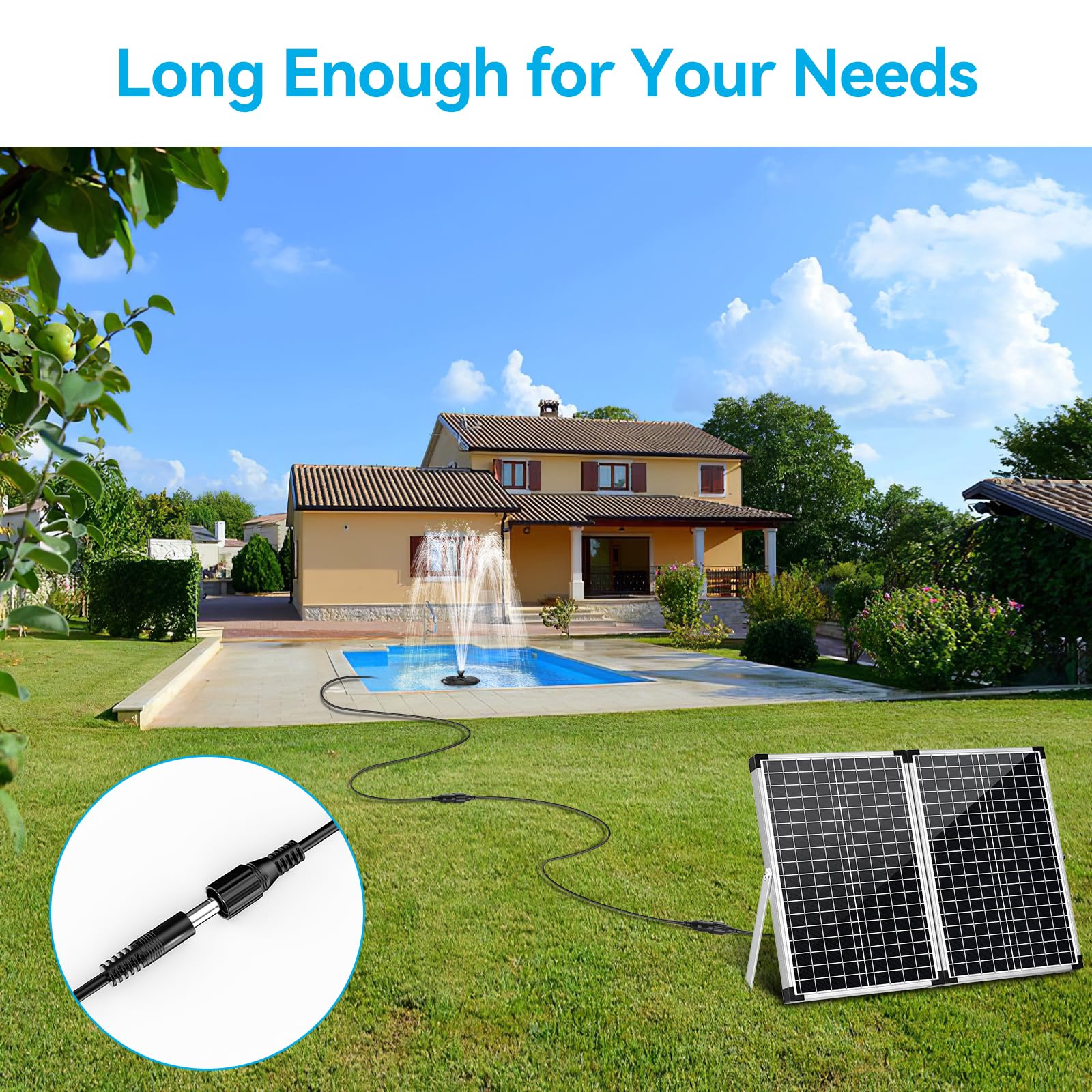 Rallonge pour pompe à eau solaire DC 5521 