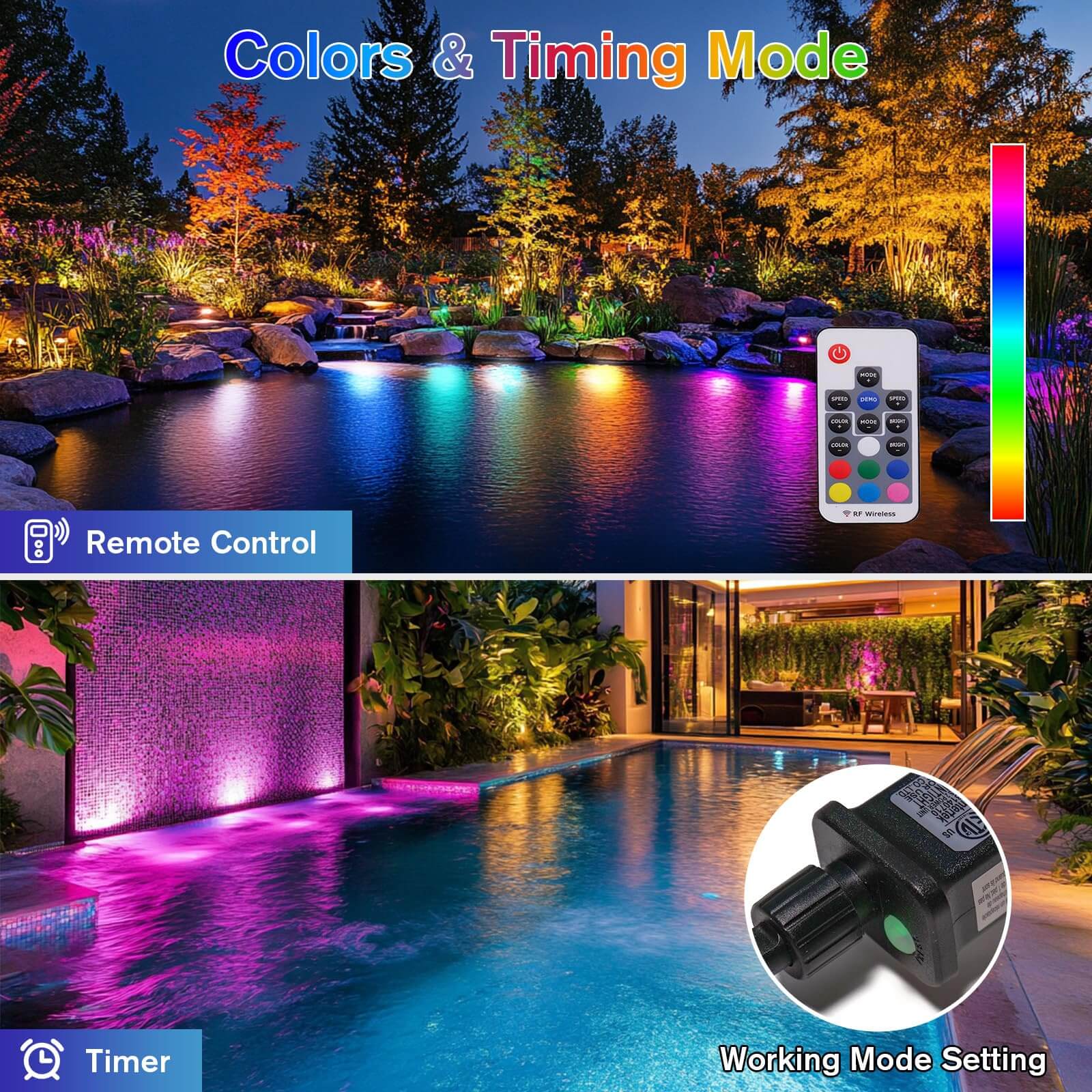 underwater pond light,pond submersible lights,underwater led lights for ponds,koi pond lights