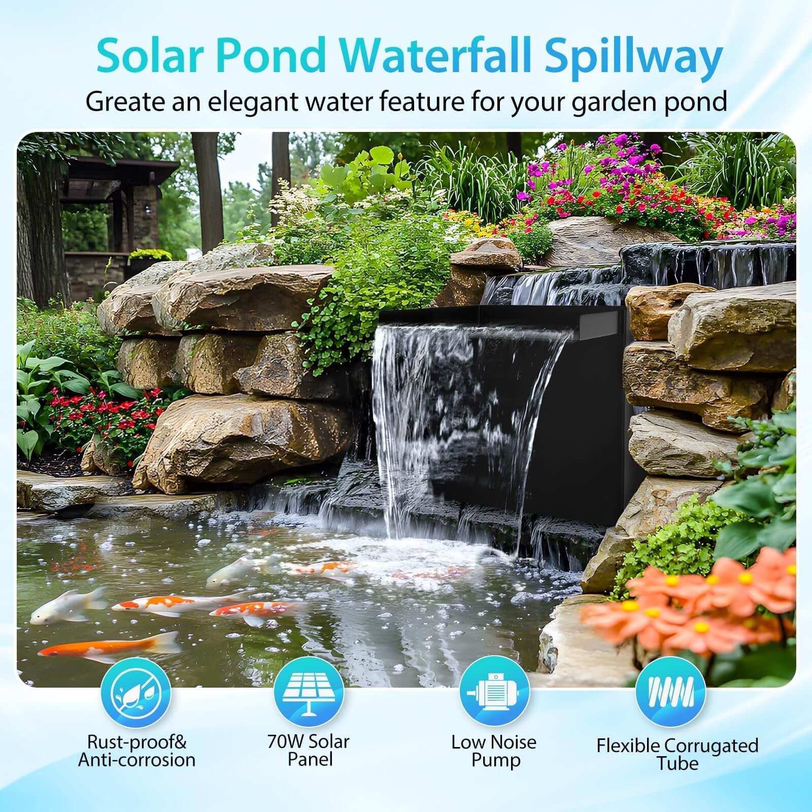 metal waterfall spillway,pond with waterfall kit,small waterfall kit