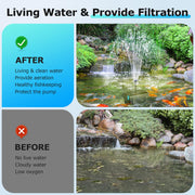 Kit de filtre et fontaine solaire pour bassin P3202 20 W 280 GPH 