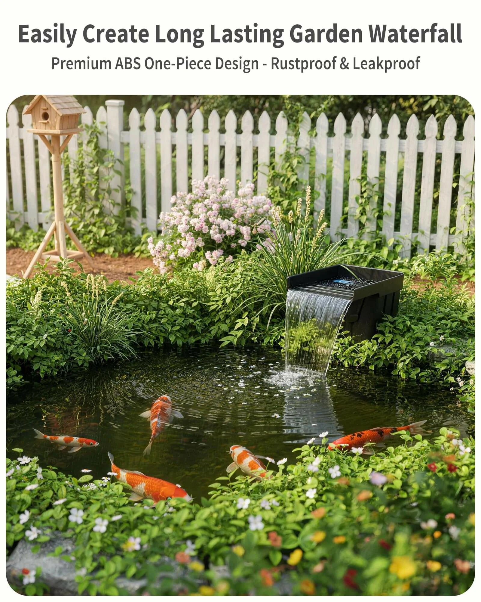 P512X 120W 1600GPH Solar Waterfall Pump with 12.6"x15" Spillway