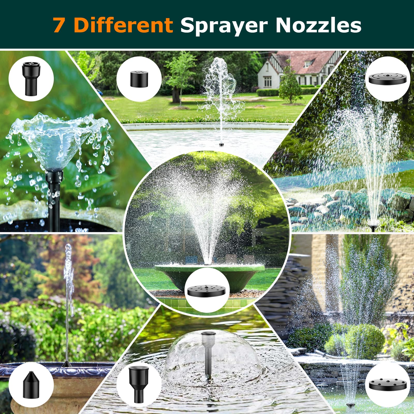 Pompe solaire pour fontaine à eau 45 W 340 GPH 