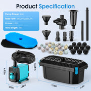 Kit de filtre et fontaine pour bassin P2326 40 W 660 GPH AC 