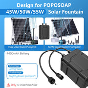 Batterie de secours 4400 mAh pour pompe de fontaine solaire 45 W/50 W/55 W 