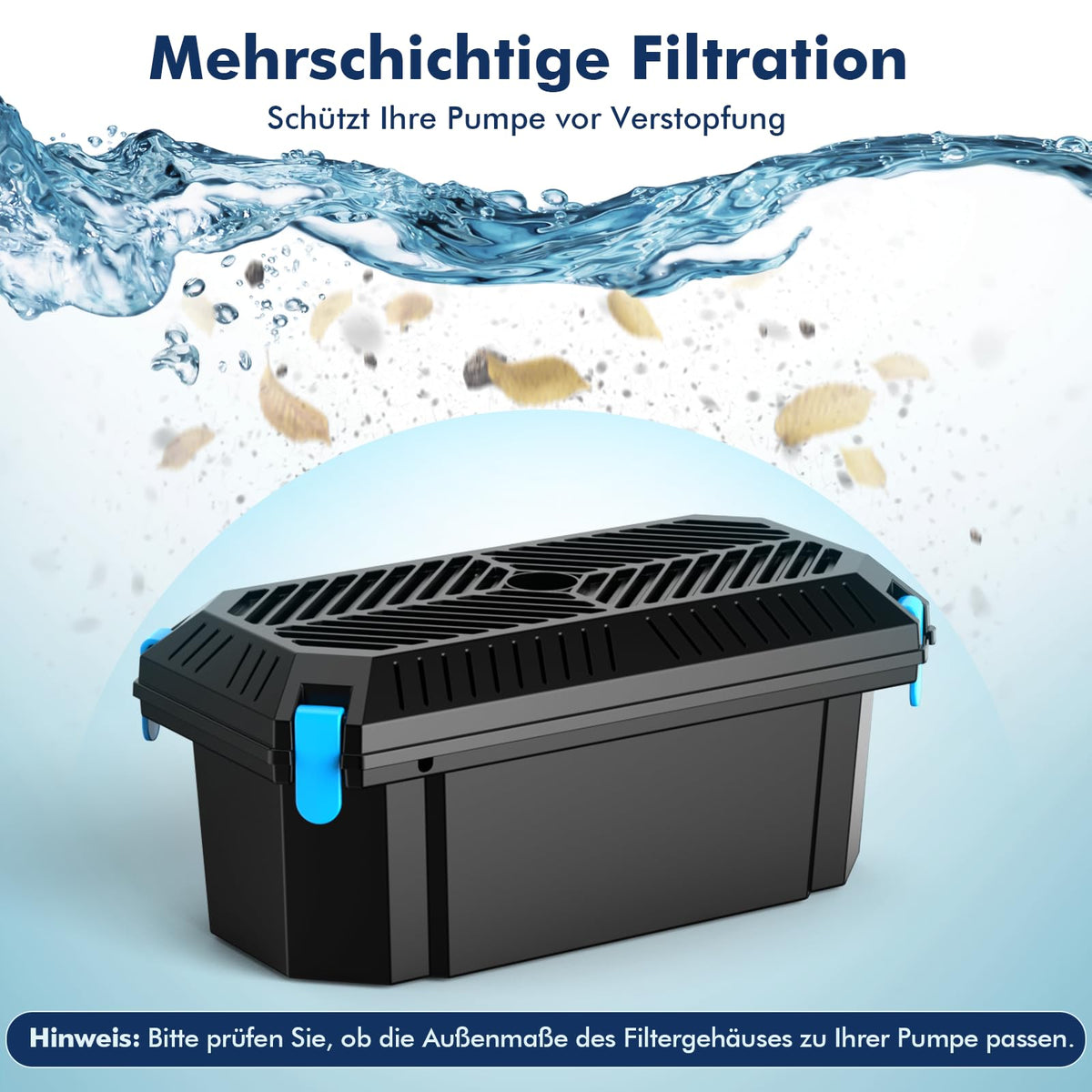 Boîte de filtration pour bassin POPOSOAP pour extérieur, taille moyenne, sans pompe