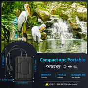 Batterie de secours 1800 mAh pour pompe de fontaine solaire 6 W/6,5 W/8 W 