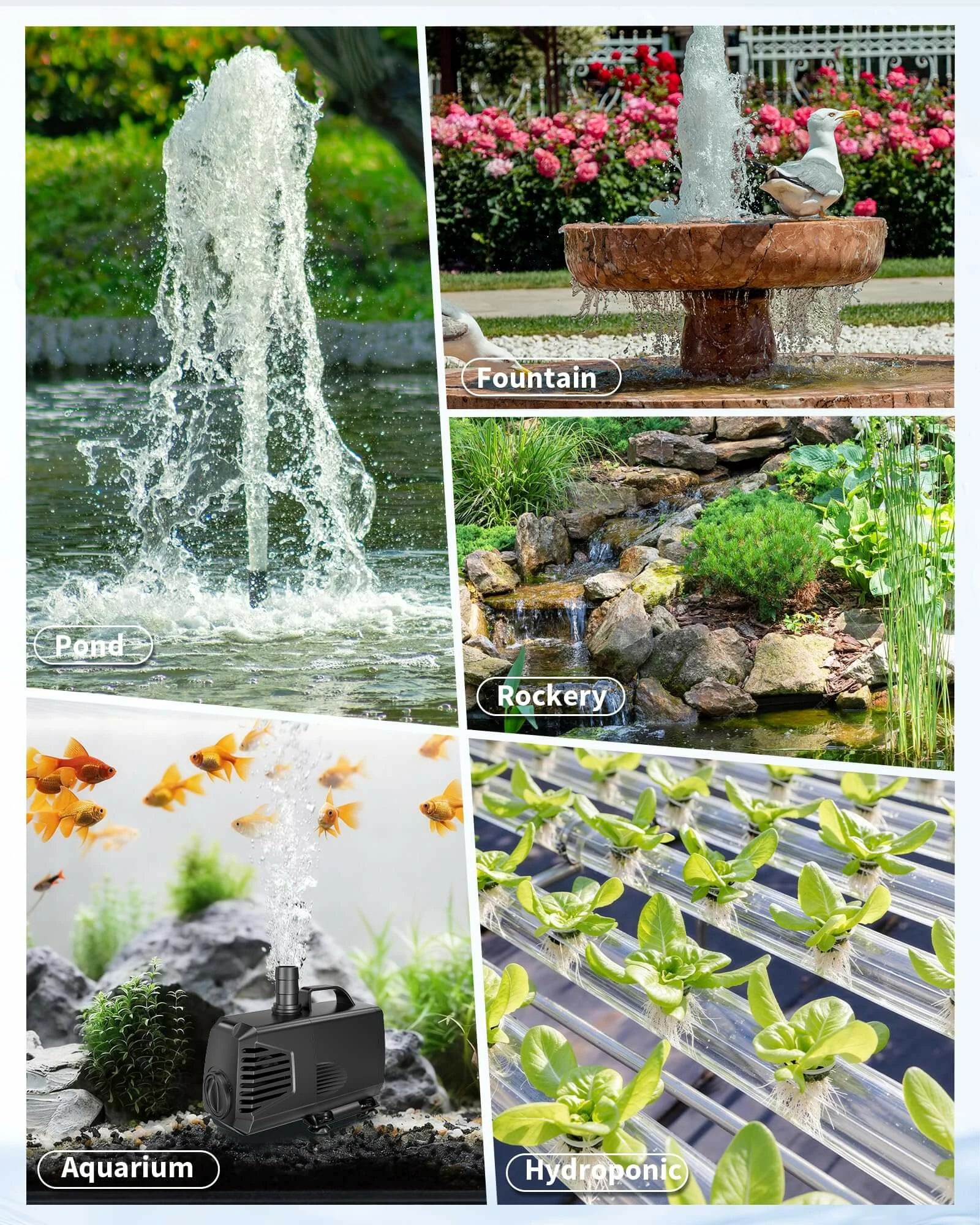 24W 400GPH Submersible Water Pump