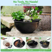 Mini bassin de jardin aquatique avec cascade et éclairage LED 