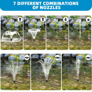 Pompe solaire pour fontaine à eau 12 W 160 GPH - Pompe noire 