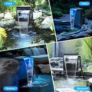 Kit cascade métallique avec LED, 40 W, 660 GPH, 12