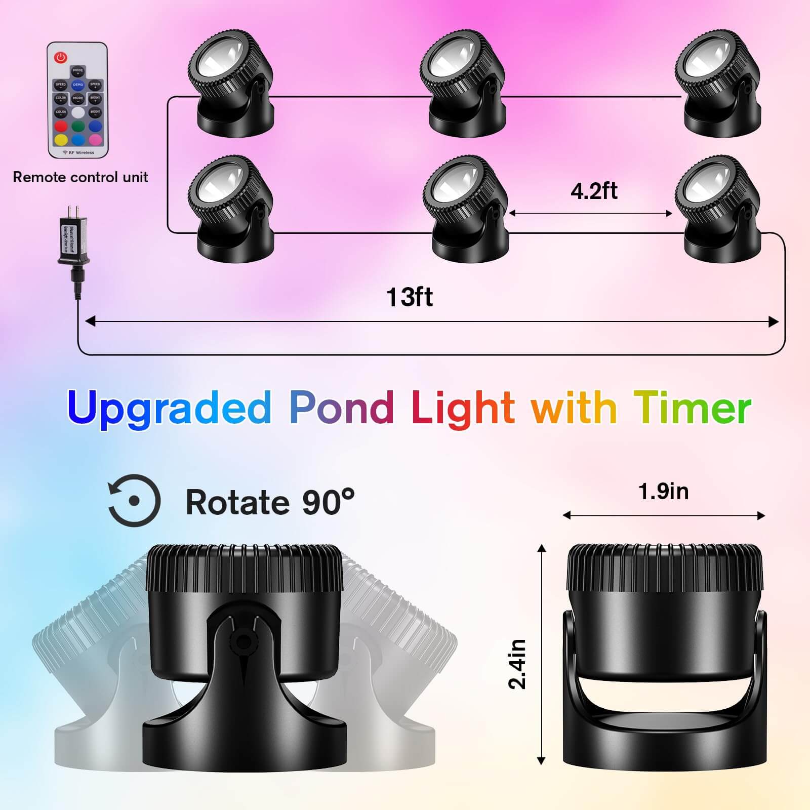 underwater pond light,pond submersible lights,underwater led lights for ponds,koi pond lights