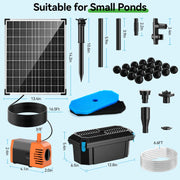 Kit de filtre et fontaine solaire pour bassin P3303 30 W 320 GPH 