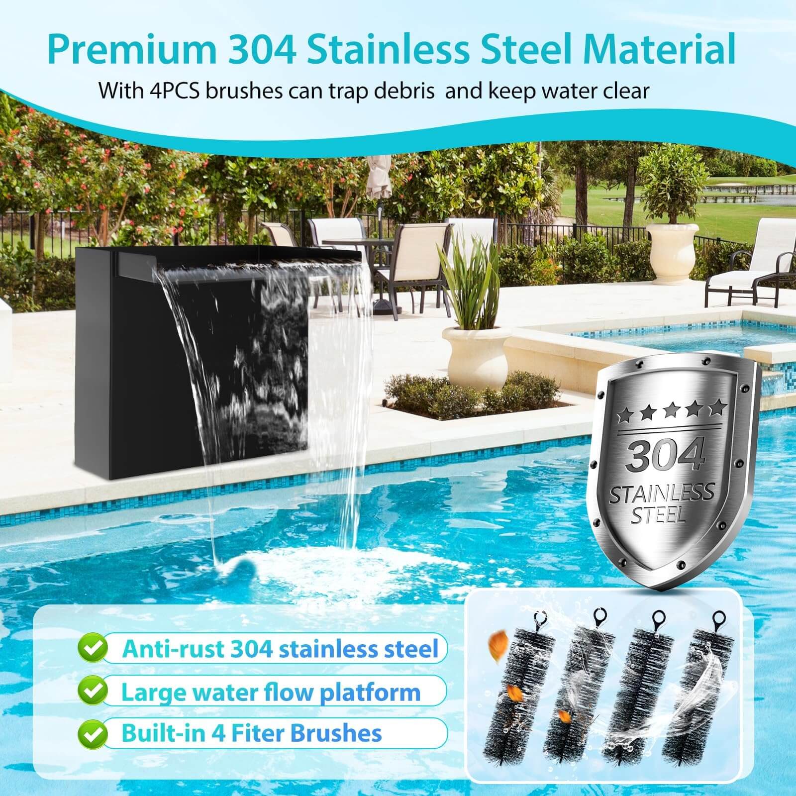 metal waterfall spillway,pond with waterfall kit,small waterfall kit