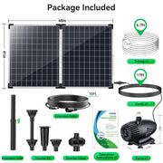 Pompe solaire pour fontaine à eau 55 W 580 GPH 