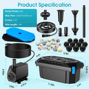 Filtre de bassin et fontaine P2326D 40 W 660 GPH AC avec kit d'éclairage 