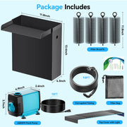 Kit cascade métallique avec LED, 40 W, 660 GPH, 12