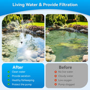 Kit de filtre et fontaine solaire pour bassin P37030 70 W 680 GPH 